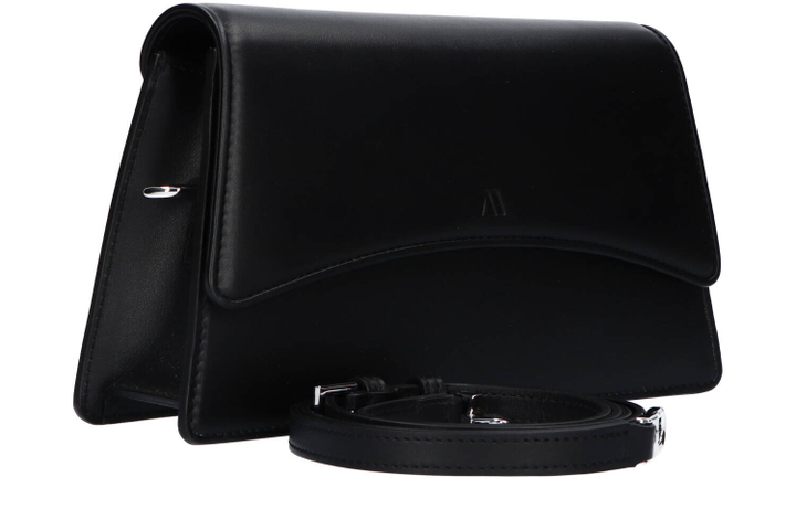 Mini Arch - zwart handtas in nappaleer Kaai 