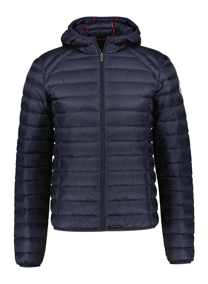 Donkerblauwe jas met kap Jott