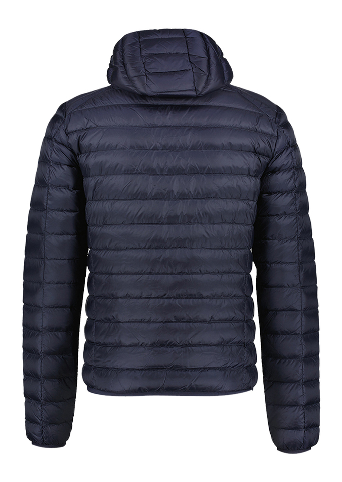 Donkerblauwe jas met kap Jott