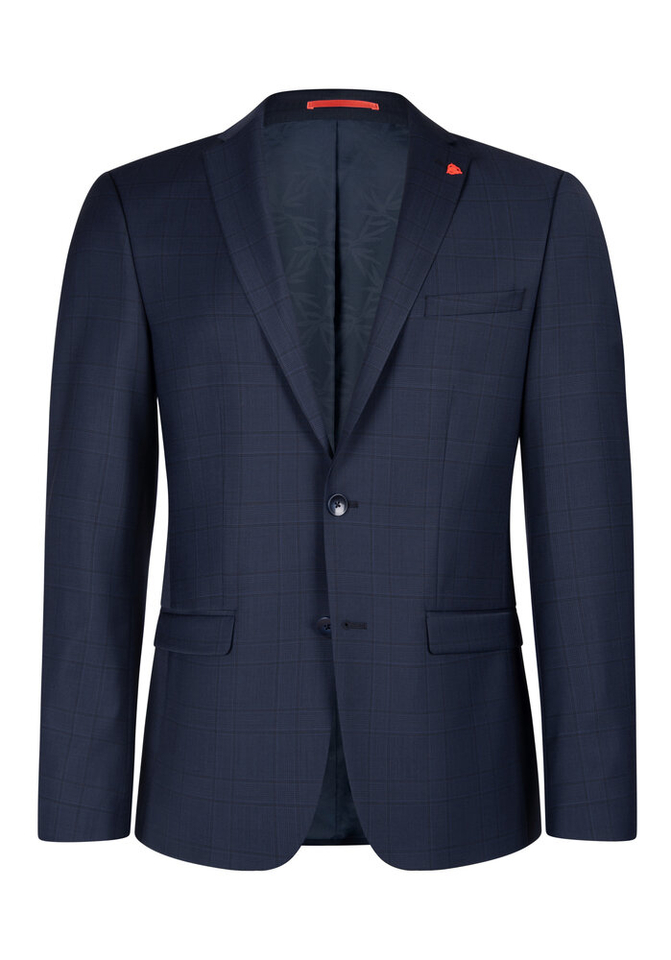 Blauwe blazer met streepjesmotief Roy Robson