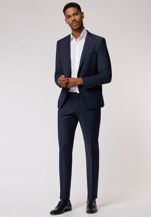 Blauwe blazer met streepjesmotief Roy Robson