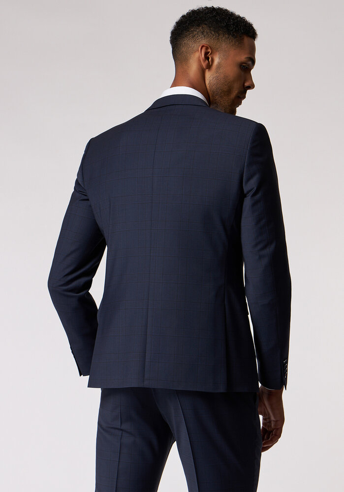 Blauwe blazer met streepjesmotief Roy Robson