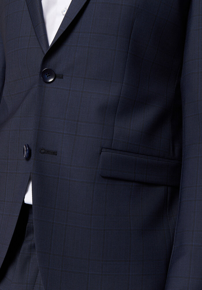 Blauwe blazer met streepjesmotief Roy Robson