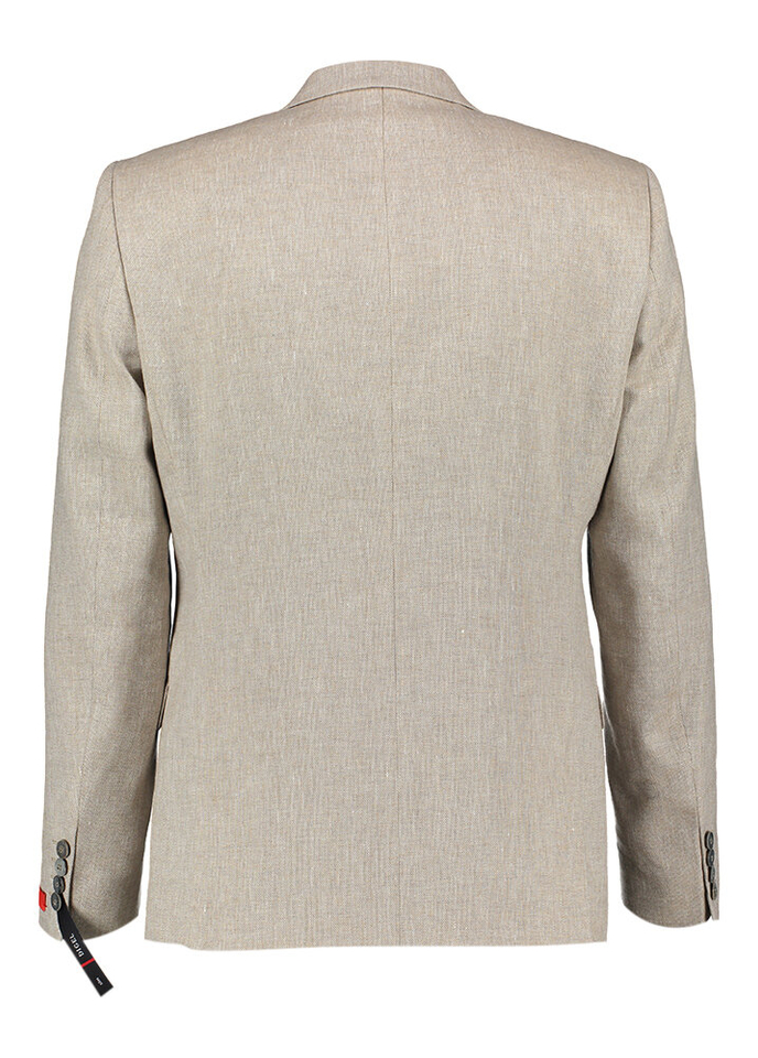 Zandkleurige blazer met structuur Rod Digel