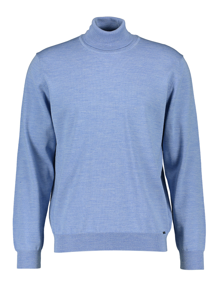 Jeanskleurige pull met rolkraag Olymp