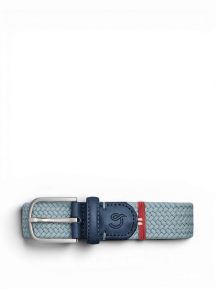 Monofaded blue riem met zilverkleurige gesp Portofino La Boucle