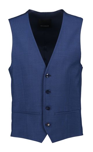 Blauwe gilet met knopen Roy robson
