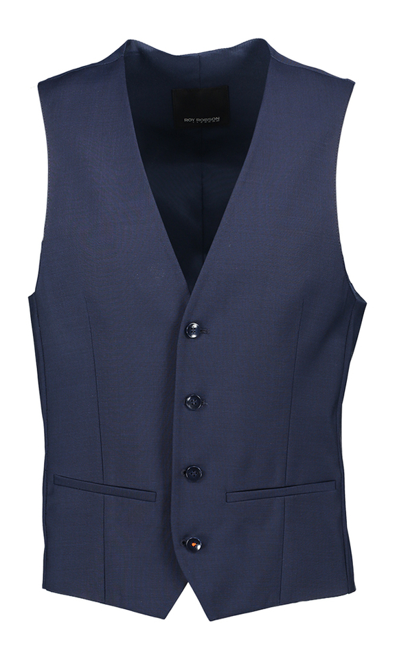 Donkerblauwe gilet met knopen Roy robson