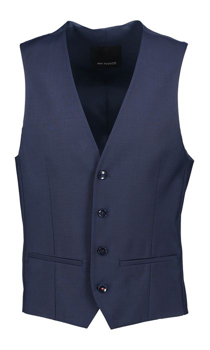 Donkerblauwe gilet met knopen Roy robson