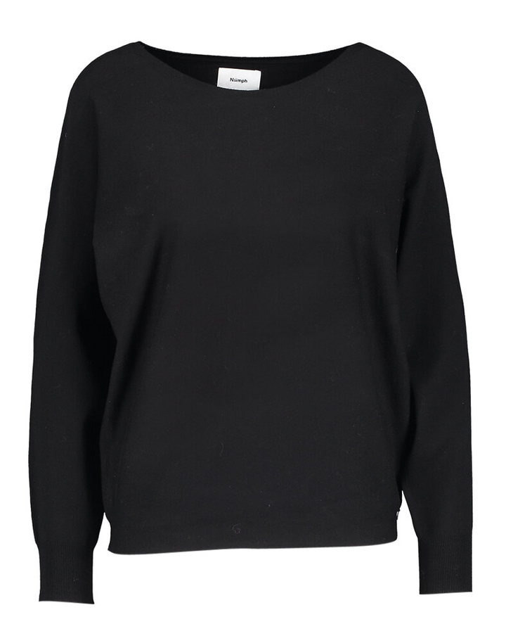 Zwarte trui met ronde hals Nümph
