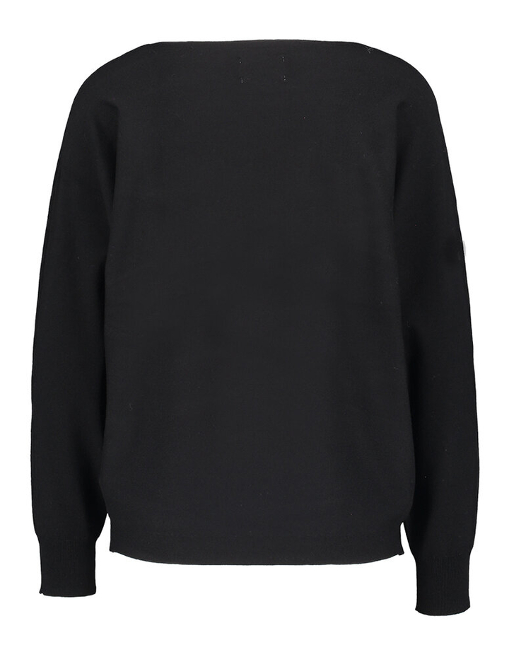 Zwarte trui met ronde hals Nümph