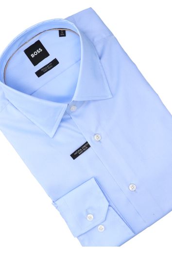 Light/Pastel Blue katoenen hemd regular fit met lange mouwen Boss 