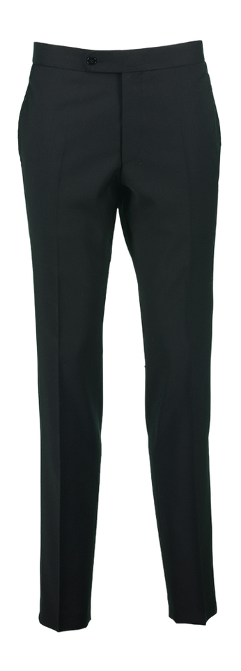 Zwarte kostuumbroek met streep op zijkant Wilvorst