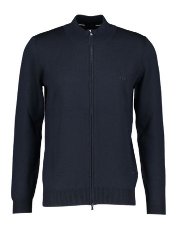 Donkerblauwe gilet met rits Hugo Boss 