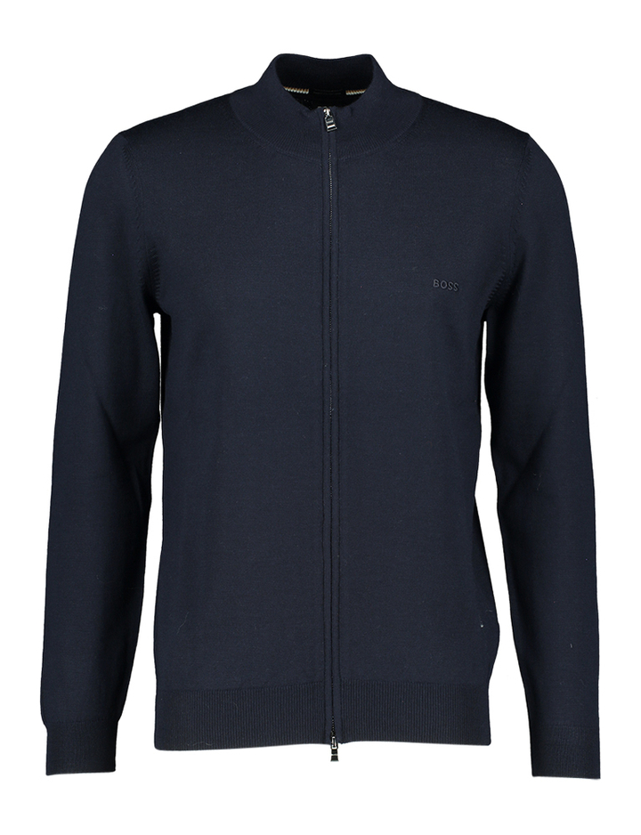 Donkerblauwe gilet met rits Hugo Boss 