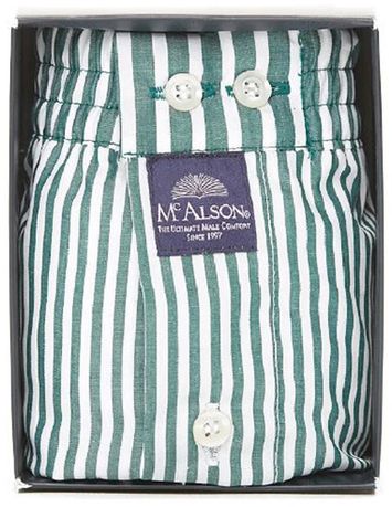 Groen gestreepte boxershort Mc Alson