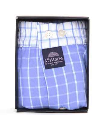 Checkered baby blauwe geruite boxershort Mc Alson 