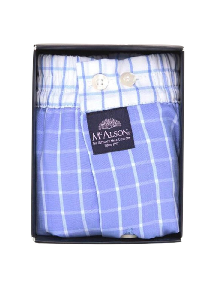 Checkered baby blauwe geruite boxershort Mc Alson 