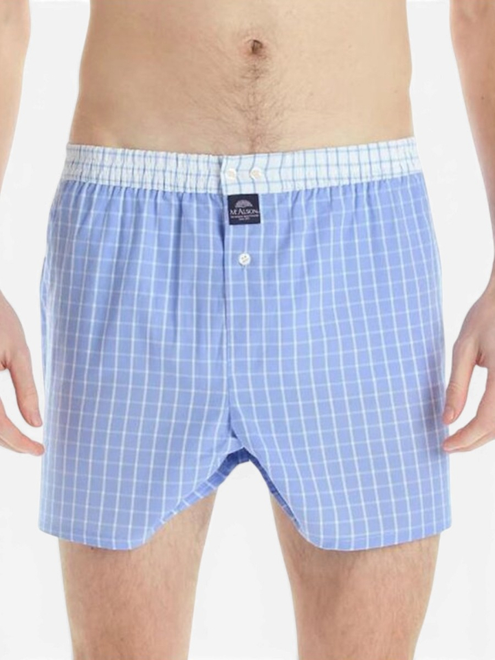 Checkered baby blauwe geruite boxershort Mc Alson 