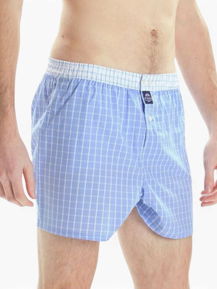 Checkered baby blauwe geruite boxershort Mc Alson 