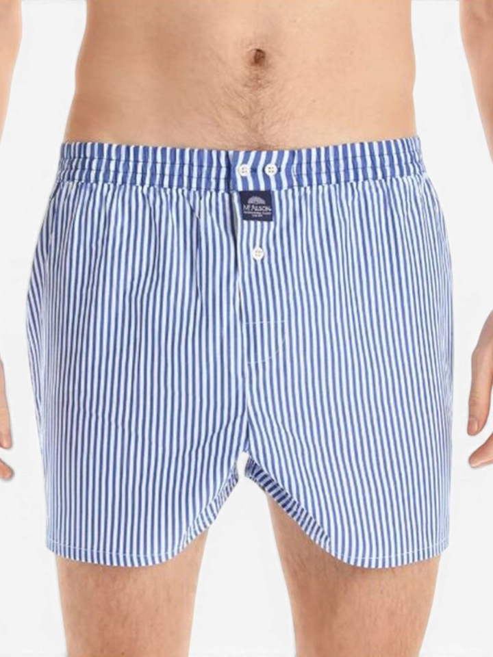 Striped royal blauwe gestreepte boxershort Mc Alson