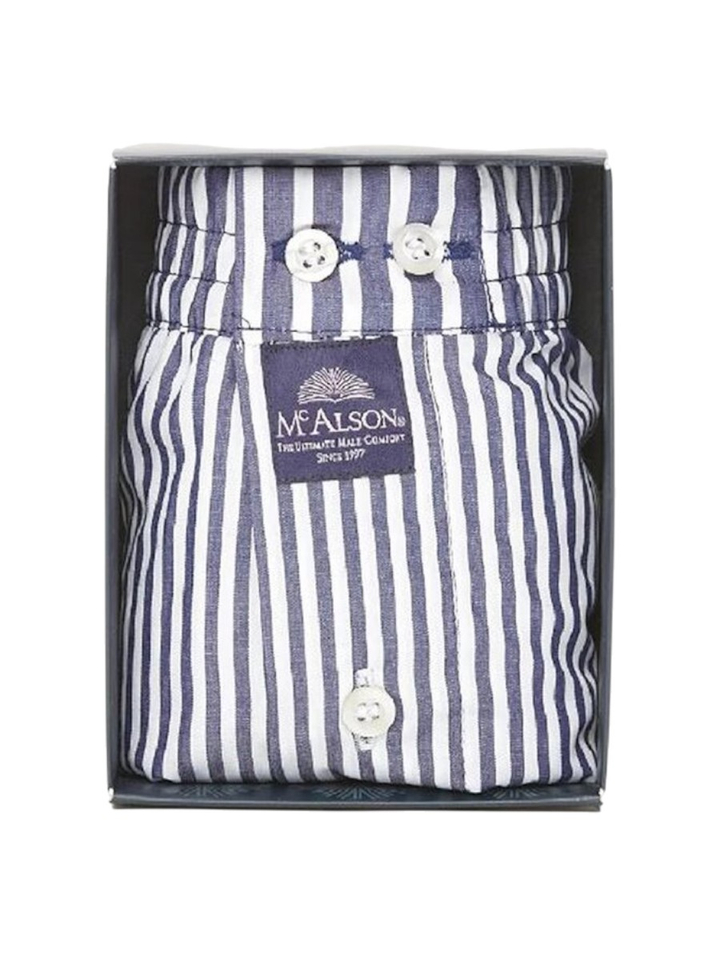 Wit met navy gestreepte boxershort Mc Alson