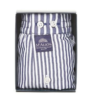 Wit met navy gestreepte boxershort Mc Alson