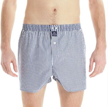 Wit met navy gestreepte boxershort Mc Alson