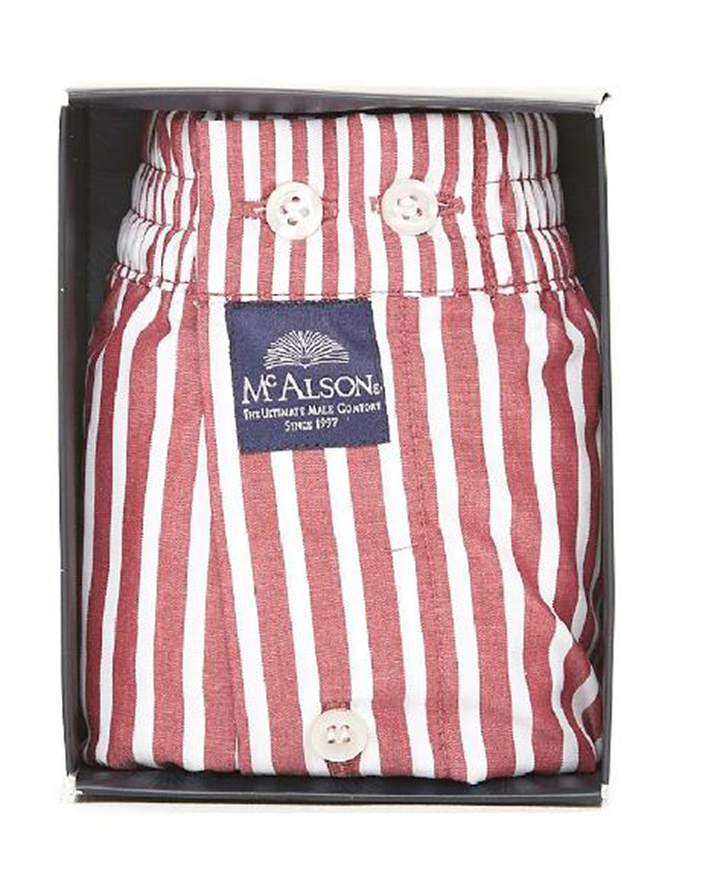Burgundy gestreepte boxershort Mc Alson