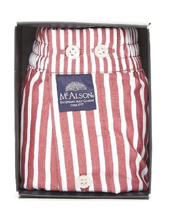 Burgundy gestreepte boxershort Mc Alson 