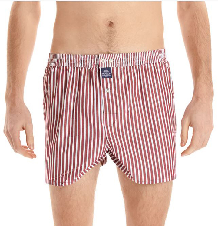 Burgundy gestreepte boxershort Mc Alson