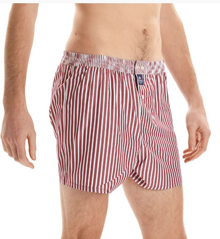 Burgundy gestreepte boxershort Mc Alson