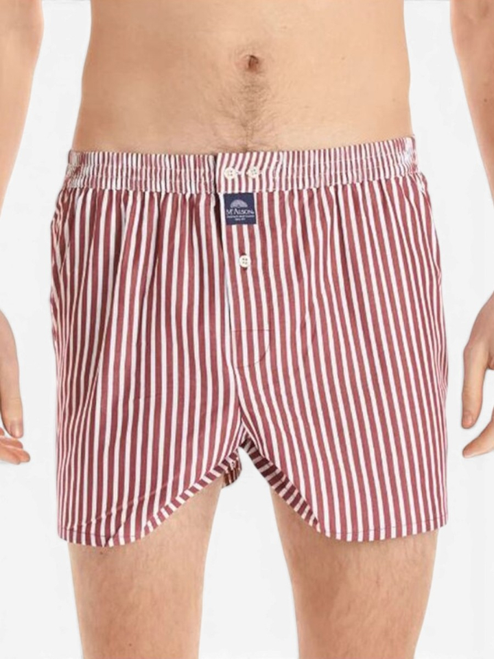 Burgundy gestreepte boxershort Mc Alson 