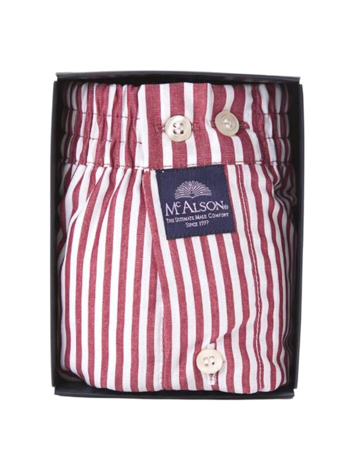 Burgundy gestreepte boxershort Mc Alson