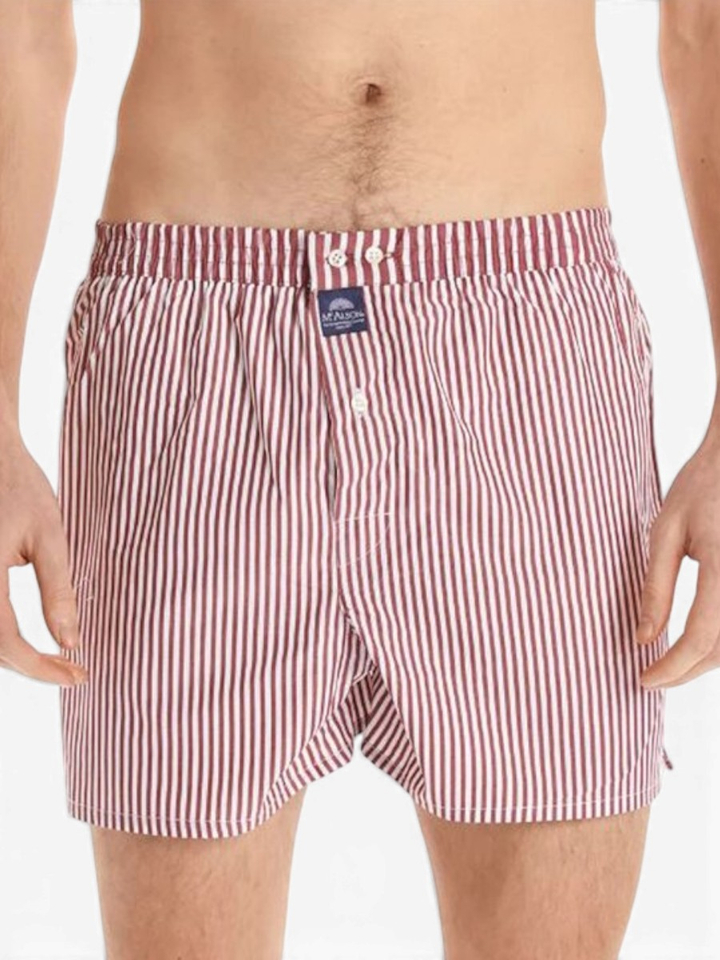 Burgundy gestreepte boxershort Mc Alson