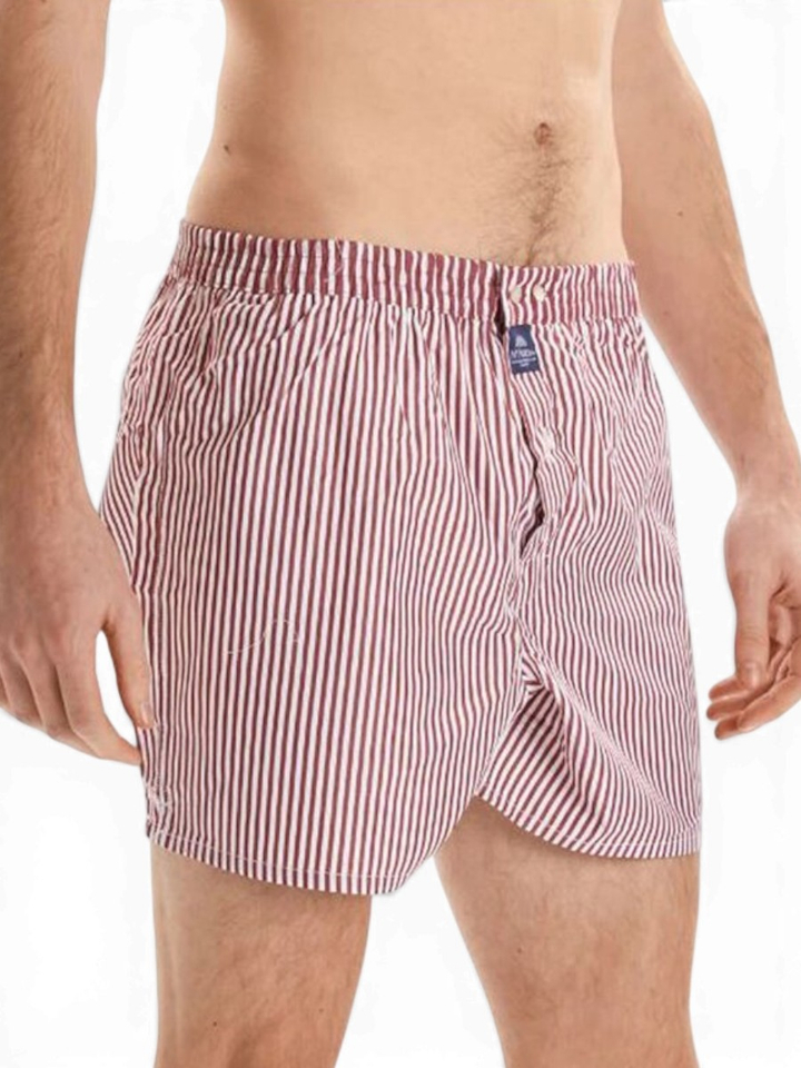 Burgundy gestreepte boxershort Mc Alson