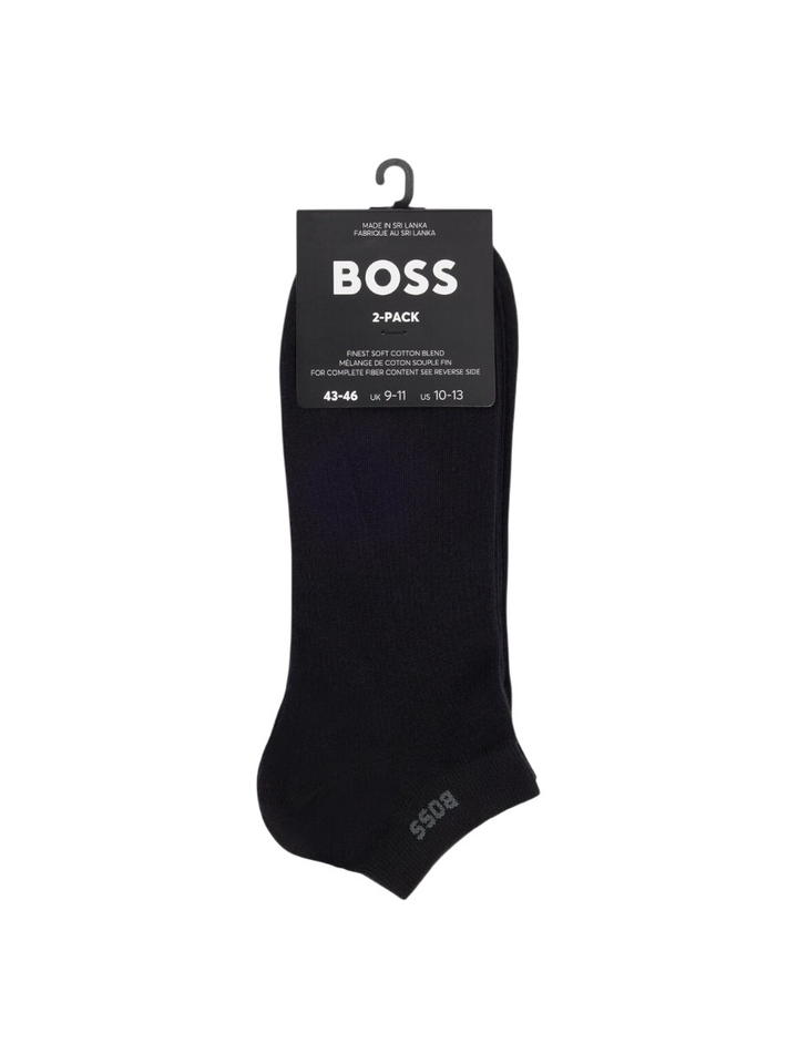 Zwarte korte kousen 2-pack Boss