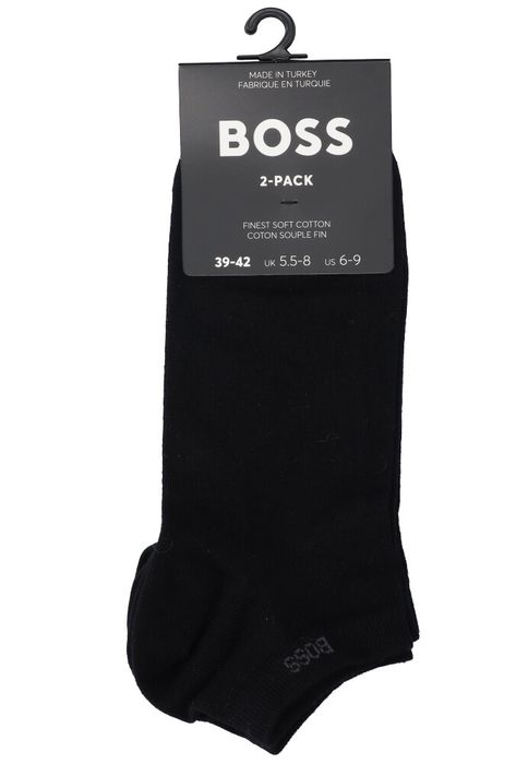 Zwarte korte kousen 2-pack Boss