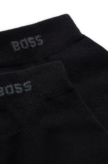 Zwarte korte kousen 2-pack Boss