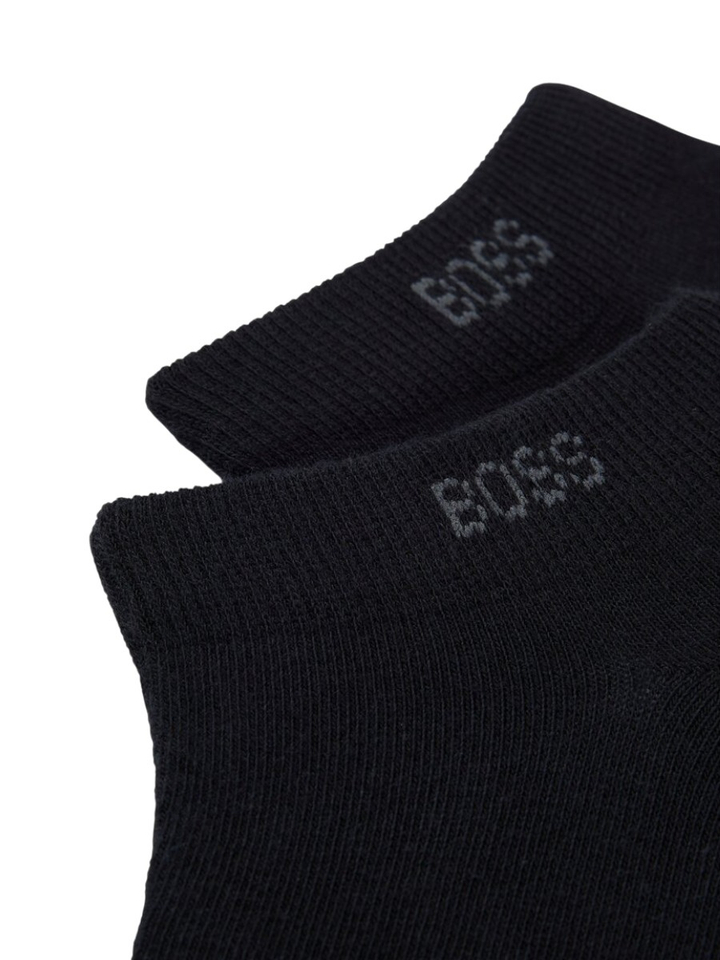 Zwarte korte kousen 2-pack Boss