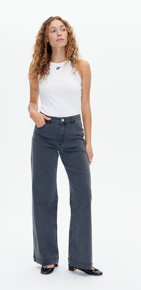 Grijze flared jeans Nicette Baum und Pferdgarten