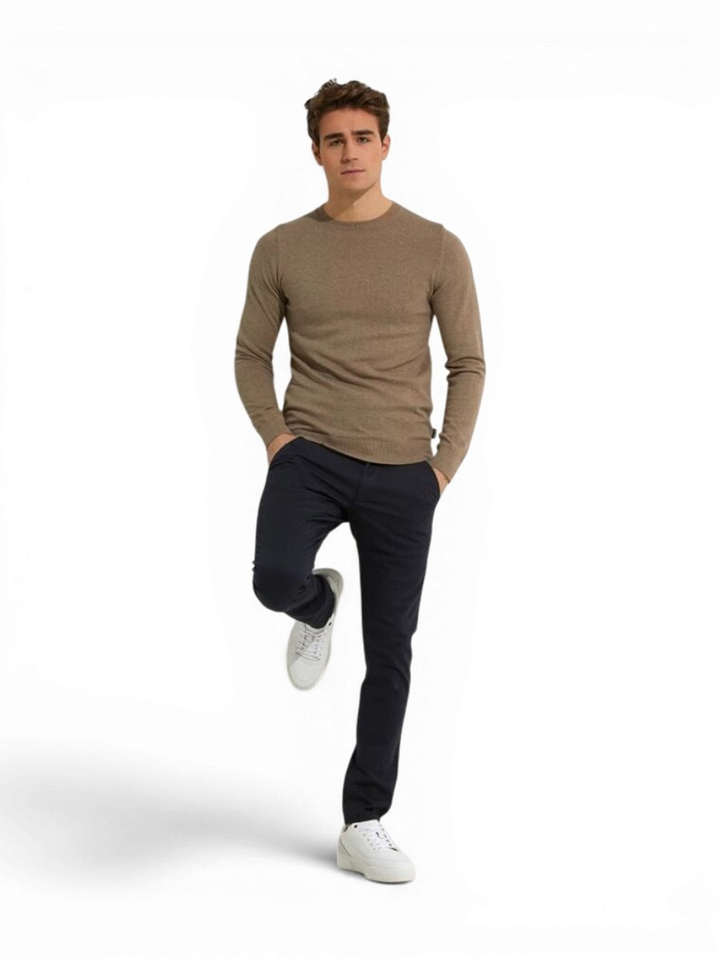 Beige pull met ronde hals Bart Saint Steve