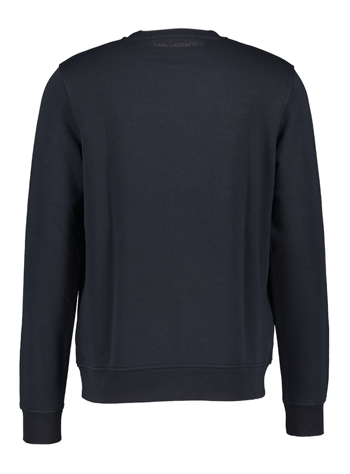 Blauwe sweater met logo borduring Karl Lagerfeld