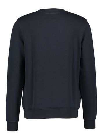 Blauwe sweater met logo borduring Karl Lagerfeld
