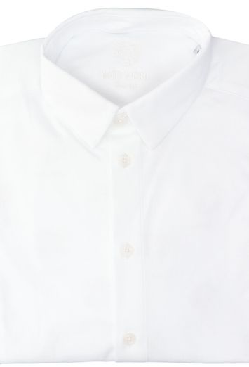 Wit katoenen hemd slim fit met lange mouwen Mos Mosh 