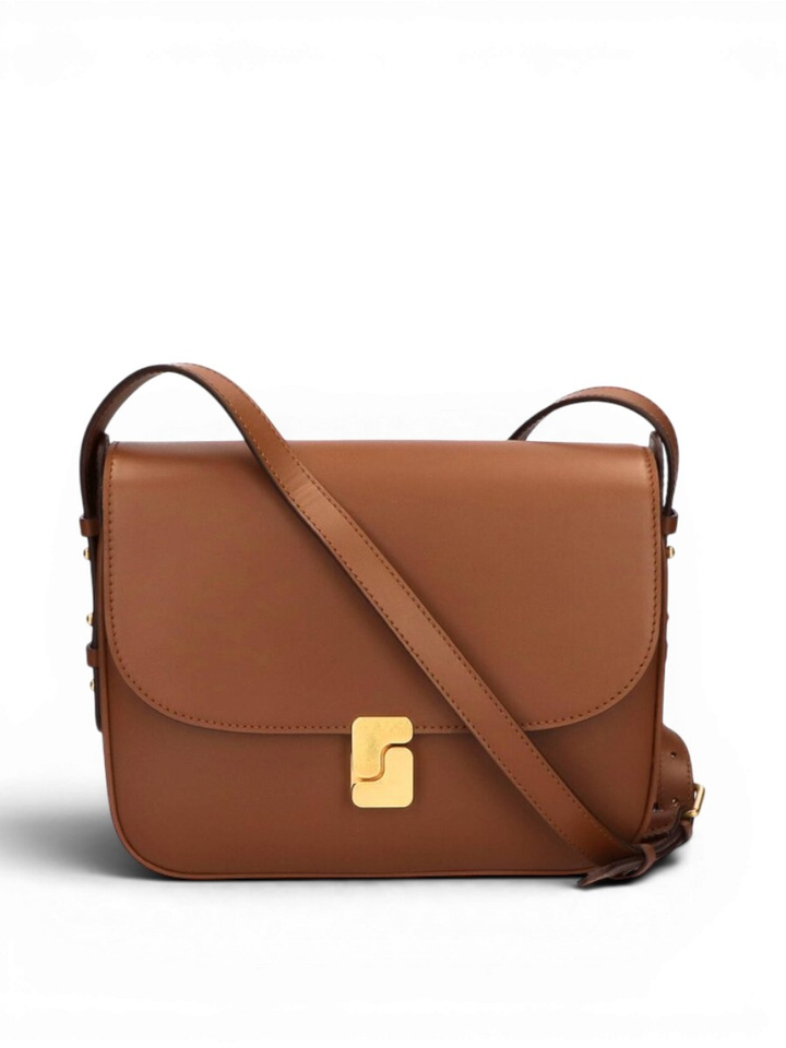 Coganckleurige crossbody met goudkleurige sluiting Soeur