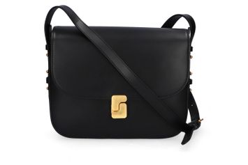 Zwarte crossbody met goudlkeurige sluiting Soeur