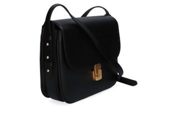 Zwarte crossbody met goudlkeurige sluiting Soeur