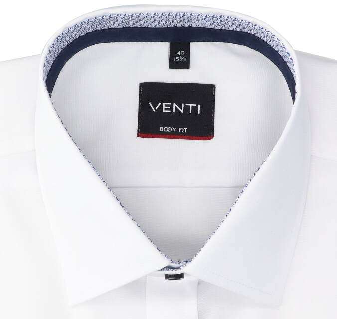 wit katoenen hemd slim fit met lange mouwen Venti