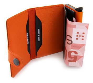 Oranje miniwallet Crisple Secred